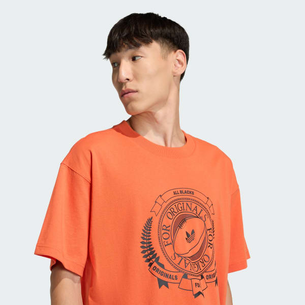 ADIDAS ORIGINALS & ALL BLACKS LOOSE GRAPHIC TEE - Orange | Free