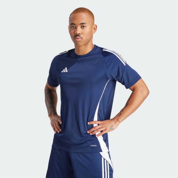 Maglia blu adidas hot sale