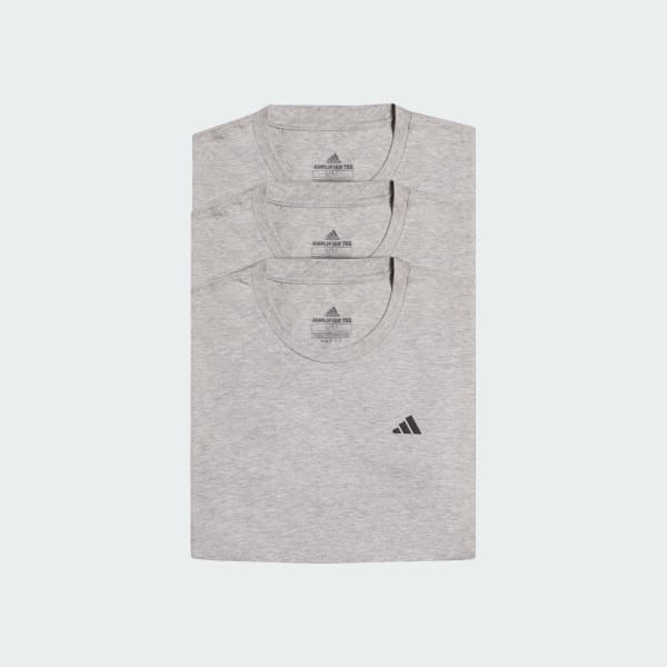 Gris 3-Pack camisetas algodón