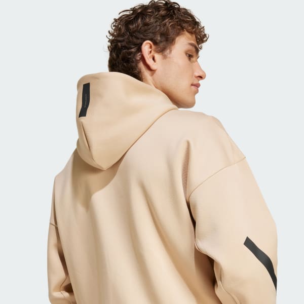 adidas Z.N.E. Full-Zip Hooded Track Jacket - Beige | Free
