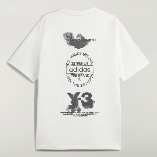 adidas Y-3 Graphic Short Sleeve Tee - White | Free Shipping adidas Y-3 Graphic Short Sleeve Tee - White | Free Shipping