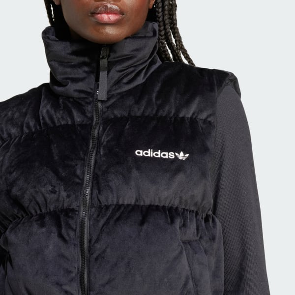 adidas Regen Velvet Down Vest - Black | Free Shipping with
