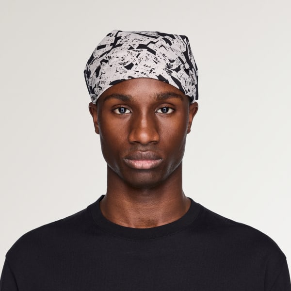 Black Y-3 GRAPHIC BANDANA