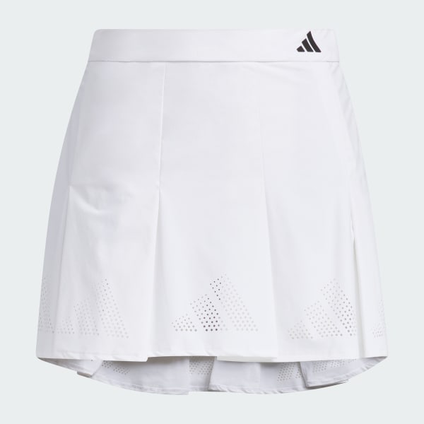 ホワイト 【ゴルフ】BOSロゴパンチングフレアスカート