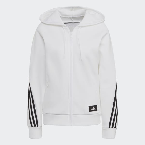 White adidas Sportswear Future Icons 3-Stripes Hooded Track Top T4530