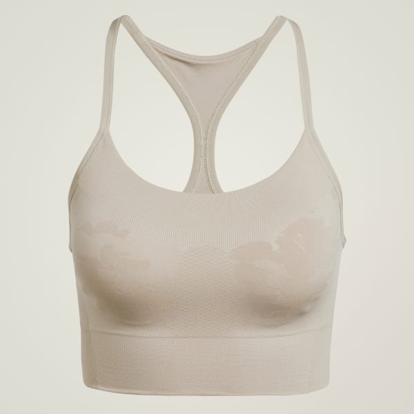 Beige adidas by Stella McCartney TrueStrength Seamless Yoga Bh