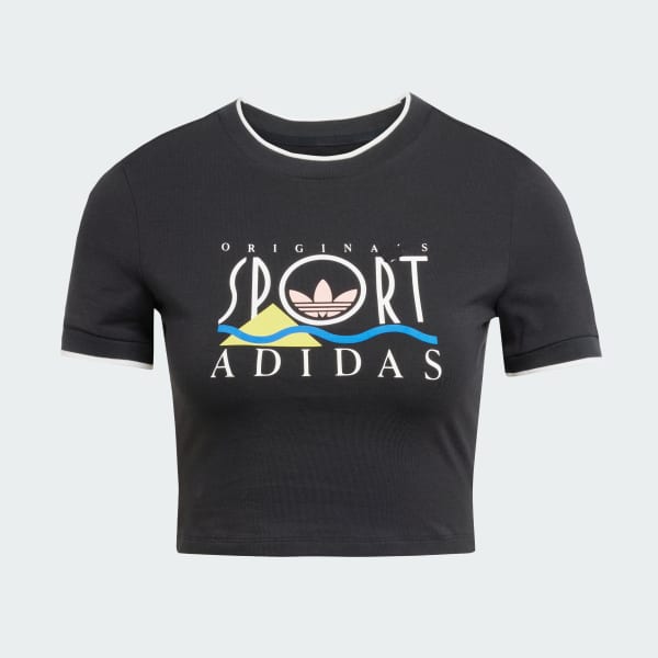 ◆adidas◆ Adidas Sports Graphic Baby Tee JD1813 adidas Sport Graphic Baby Tee - Black | adidas Singapore