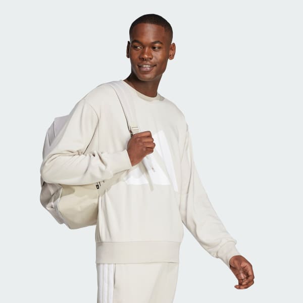 Beige Chompa Essentials Logo Grande Felpa Francesa