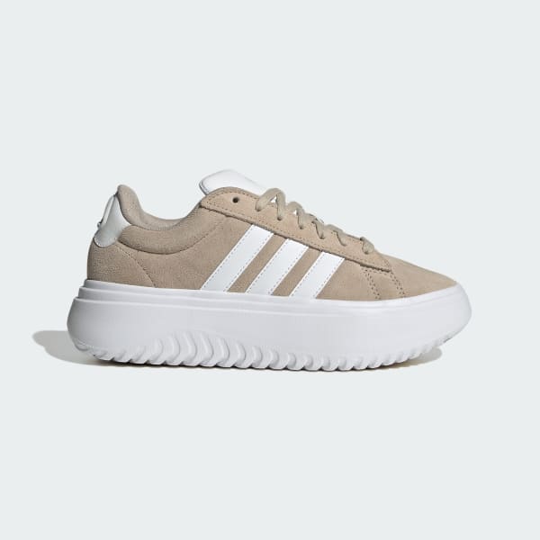 Beige Scarpe Grand Court Platform