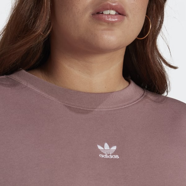 Fioletowy Adicolor Essentials Crew Sweatshirt (Plus Size) N4176