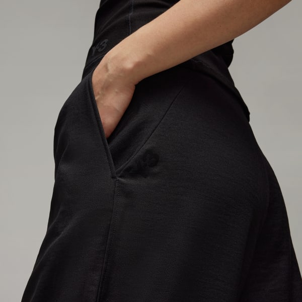 adidas Y-3 Sport Uniform Wide Leg Pants - Black | Free
