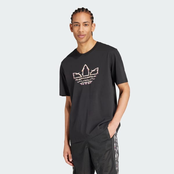 noir T-shirt graphique à manches courtes Pride