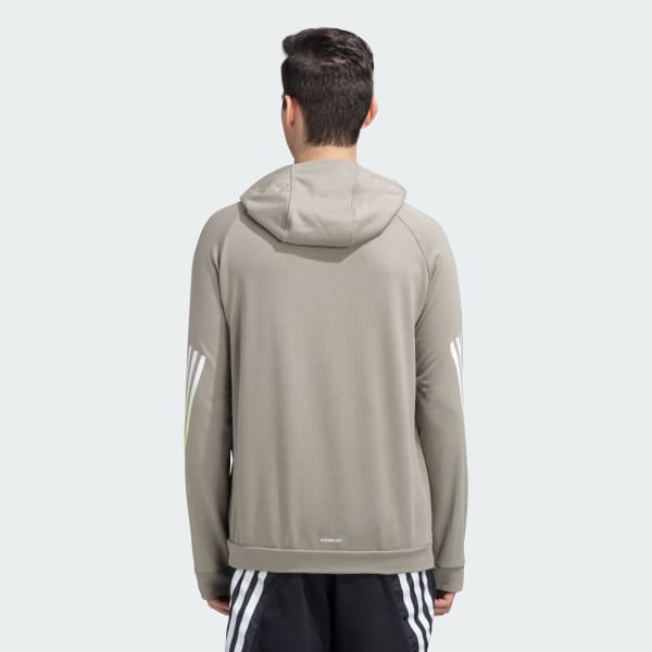 Green TRAIN ICONS 3 STRIPES HOODIE