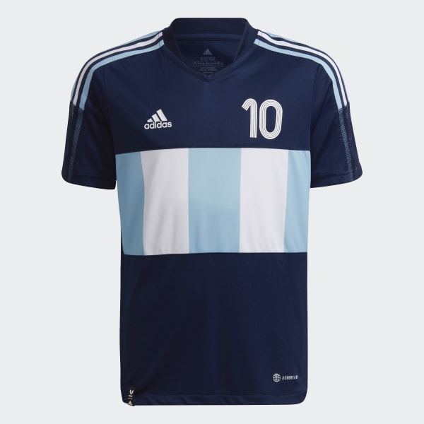 Azul Camiseta de Entrenamiento Tiro Messi Number 10 VZ838