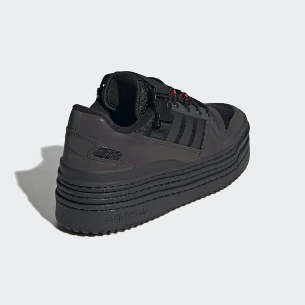 Black Triple Platforum Low Shoes LTI01