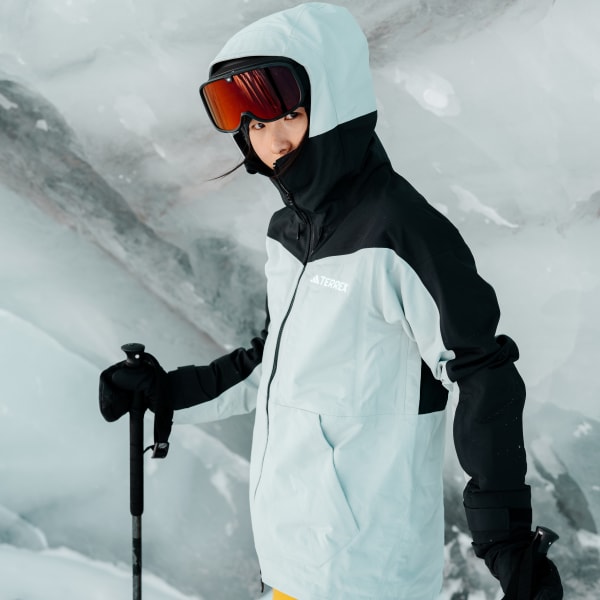 adidas Terrex Techrock 3L | - Nylon US Jacket adidas Grey Women\'s Post-Consumer Skiing | RAIN.RDY