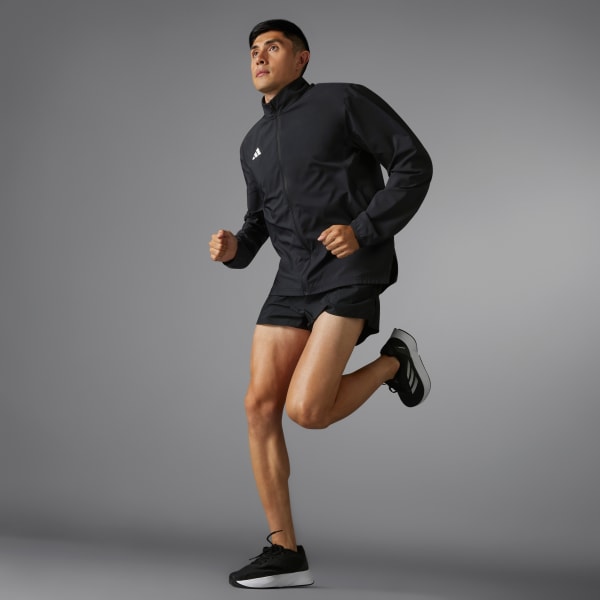 Black Adizero Essentials Running Jacket