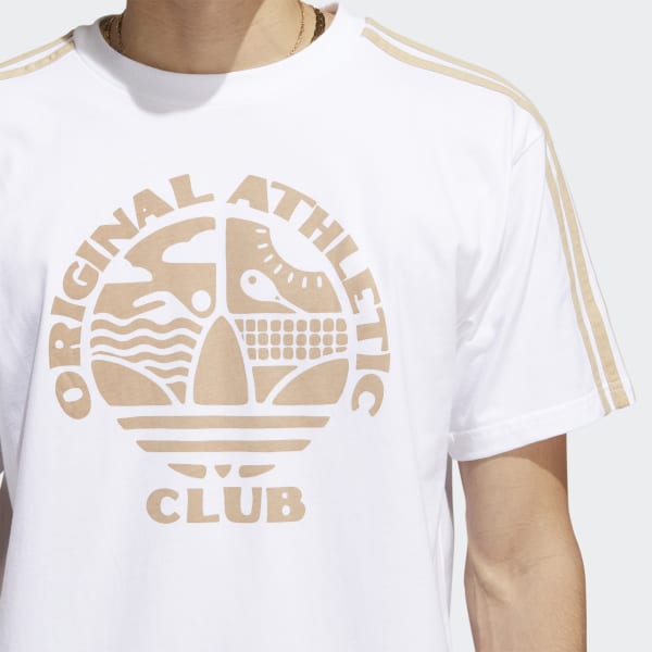 bílá Tričko Original Athletic Club 3-Stripes VB110