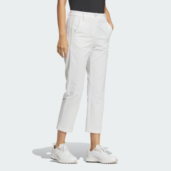 グレー シアサッカー パンツ