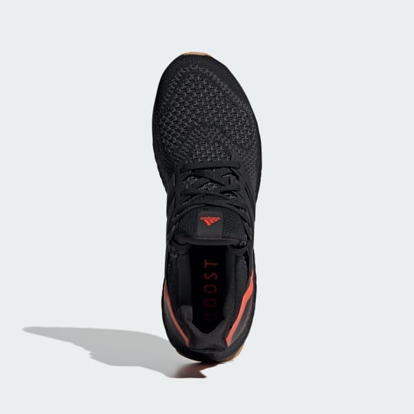 Adidas ultra boost black solar red top