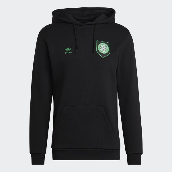 Black Celtic FC Essentials Trefoil Hoodie BUT01