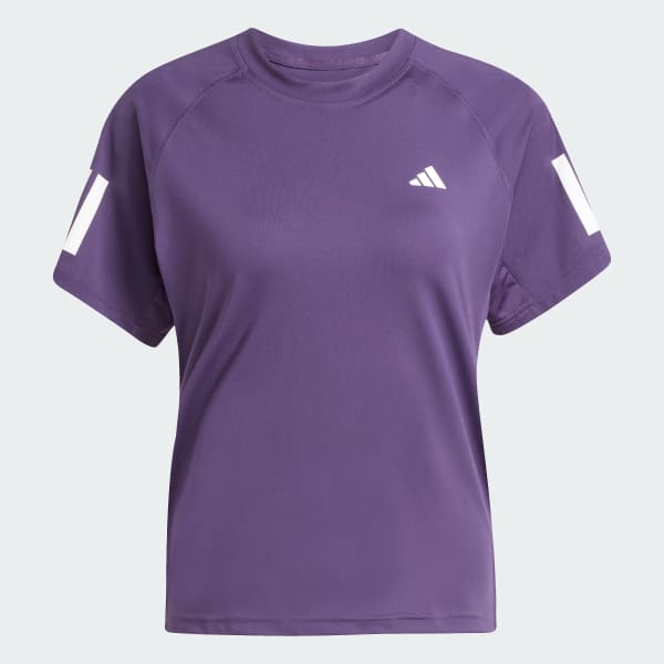 Μωβ Club 3-Stripes Tennis Climacool Tee