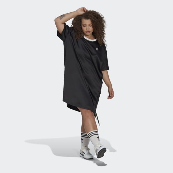 adidas Always Original Laced Tee Dress (Plus Size) - Black | adidas UK