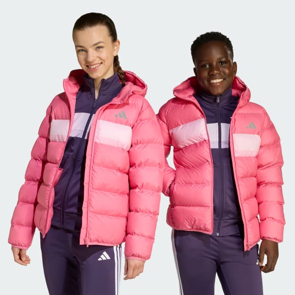 Pink Synthetic Down Jacket Kids