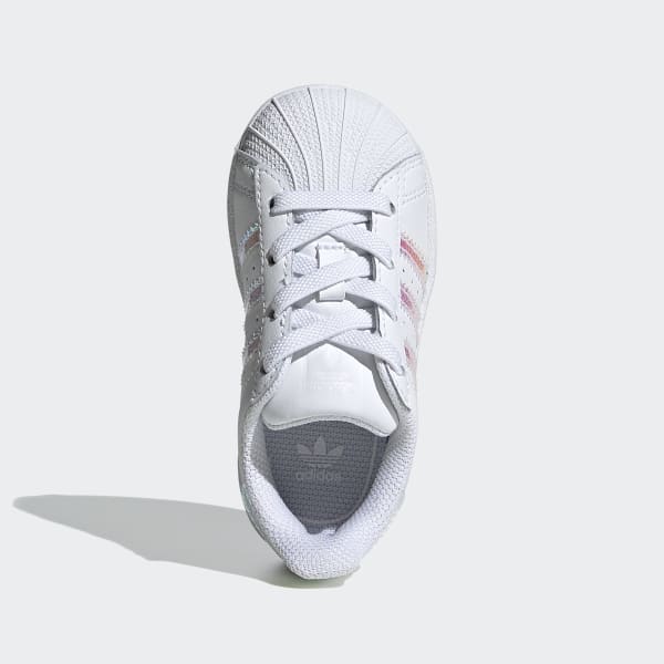 Toddler Superstar White Iridescent Shoes | adidas US