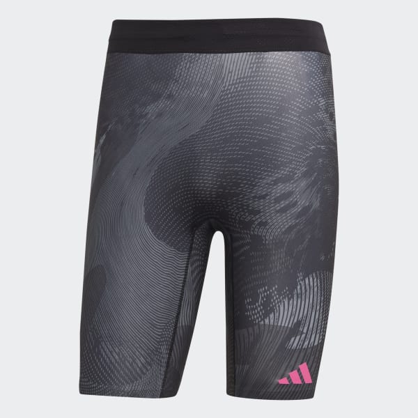 Schwarz Adizero Saturday kurze Leggings