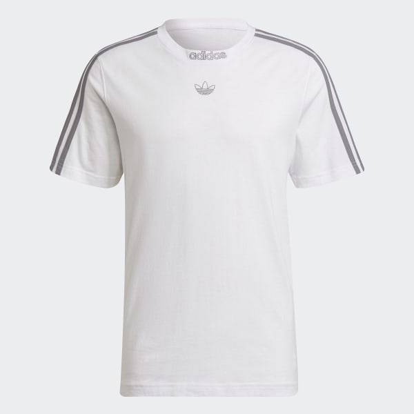 Blanco Camiseta adidas SPRT 3 Rayas IZP87