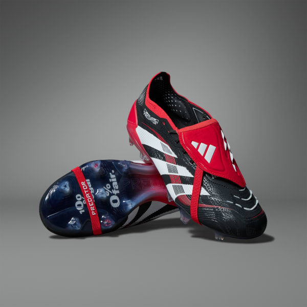 Μαύρο Predator Elite Fold-Over Tongue Firm Ground BWR Boots