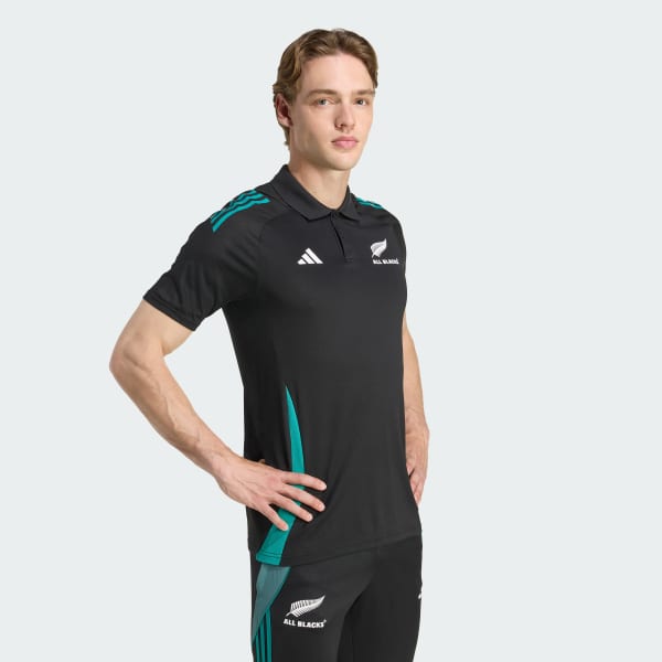 Noir Polo d'entraînement All Blacks
