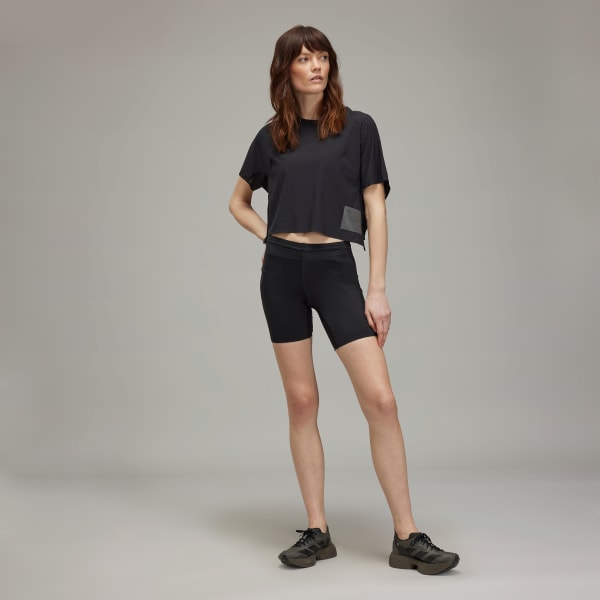 Black Y-3 Running Short Sleeve Tee