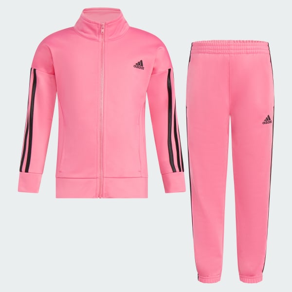 adidas Two-Piece Long Set Training - | adidas Essential US Kids\' Sleeve | Tricot Pink