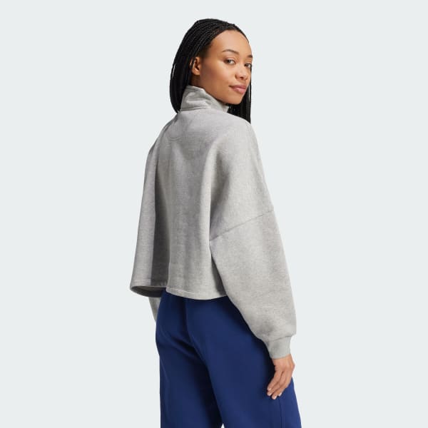 Grey Essentials 1/2 Zip Fleece Sweatshirt