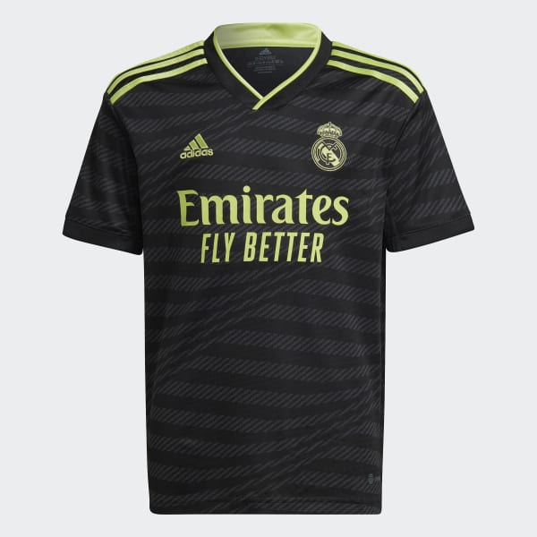 Real Madrid Camiseta Hombre Tercera Equipación Negra Temporada 2022/2023 :  : Moda