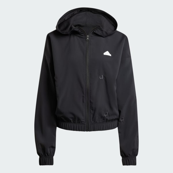 adidas Embroidery Loose Windbreaker - Black | adidas Thailand