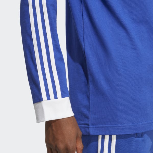modrá Tričko Adicolor Classics 3-Stripes Long Sleeve