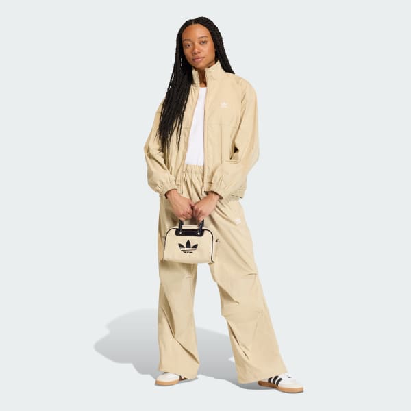 Beige Essentials Ripstop Parachute Pants