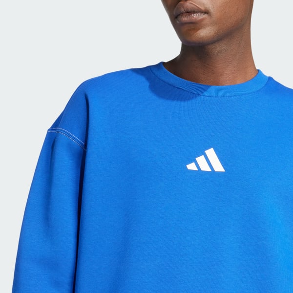 adidas ALL SZN Fleece Graphic Sweatshirt - Blue | adidas