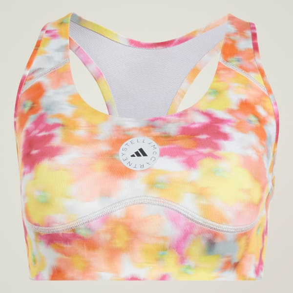 Yellow adidas by Stella McCartney TruePurpose Printed Bra