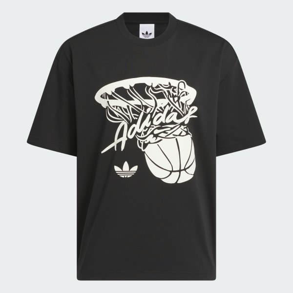 adidas★HOT SHOT T-SHIRT バスケプリント Ｔシャツ アディダス ホットショット グラフィック 半袖Tシャツ