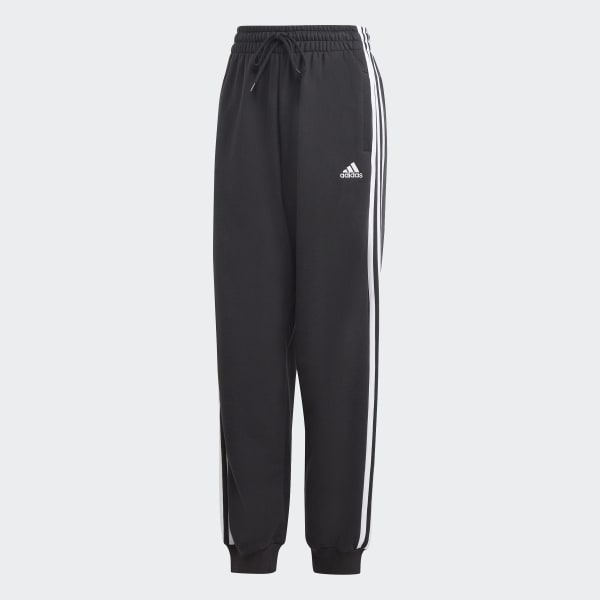 Pantalón Essentials 3 Tiras French Terry Ajuste Holgado - Negro adidas ...