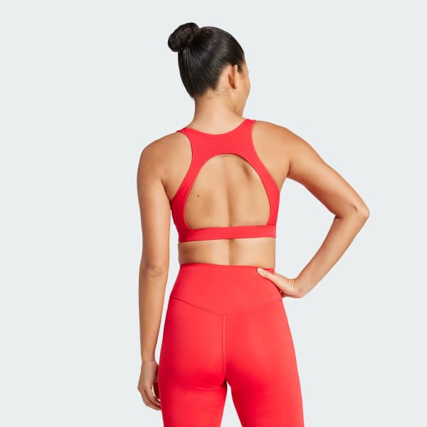 Rojo Top Deportivo HIIT Powerimpact Soporte Medio