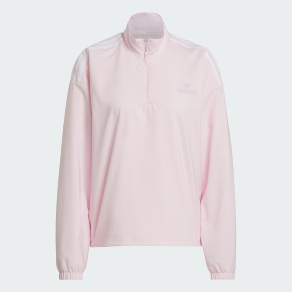 Rosa Triple Trefoil Woven Half-Zip Sweatshirt JKX92