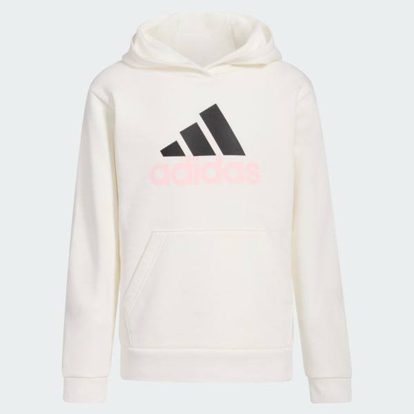 adidas Long Sleeve Essential Graphic Pullover Hoodie White Free Shipping with adiClub adidas US