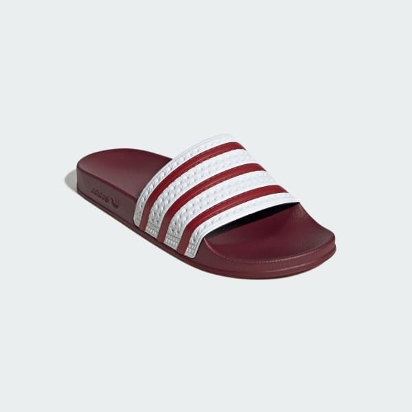 White Adilette Slides