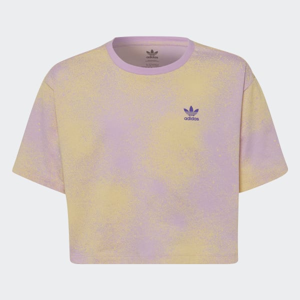 Μωβ Graphic Print Cropped Tee