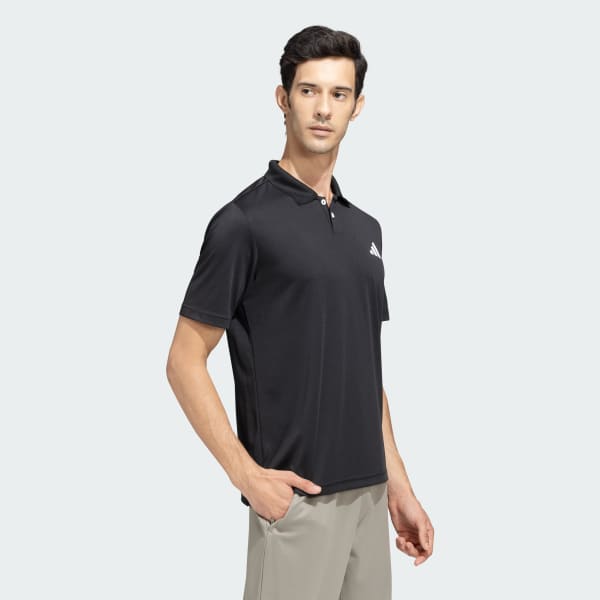 Black Poly Polo Shirt